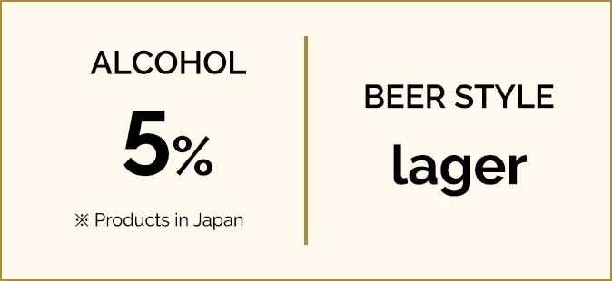ALCOHOL 5% ※Products in Japan BEER STYLE lager